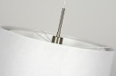 Foto 30141-9: Moderne hanglamp voorzien van een dubbele stoffen kap in witte kleur.