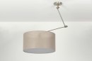 Foto 30316-10 detailfoto: Verstelbare hanglamp met knikarm en lampenkap in taupe kleur