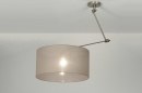 Foto 30316-15 detailfoto: Verstelbare hanglamp met knikarm en lampenkap in taupe kleur