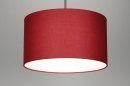 Hanglamp 30378: modern, stof, rood, rond #11