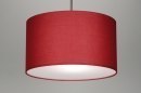Hanglamp 30378: modern, stof, rood, rond #3