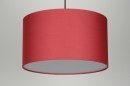 Hanglamp 30378: modern, stof, rood, rond #4