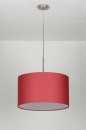 Hanglamp 30378: modern, stof, rood, rond #5