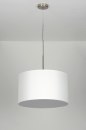Foto 30379-6: Sfeervolle, moderne hanglamp in witte kleur voorzien van blender.