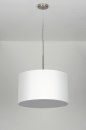 Foto 30379-6: Attraktive, moderne Pendelleuchte in weißer Farbe mit Blender.