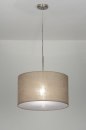 Foto 30380-1: Sfeervolle, moderne hanglamp in taupe kleur voorzien van blender.