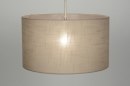 Foto 30380-2: Sfeervolle, moderne hanglamp in taupe kleur voorzien van blender.