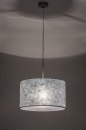 Foto 30381-2: Sfeervolle, moderne hanglamp in zilveren kleur voorzien van blender.