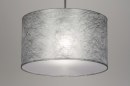 Foto 30381-3: Sfeervolle, moderne hanglamp in zilveren kleur voorzien van blender.