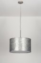 Foto 30381-5: Sfeervolle, moderne hanglamp in zilveren kleur voorzien van blender.