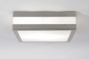 Foto 30384-9 onderaanzicht: Basic vierkante buitenlamp voor aan het plafond met schemersensor