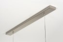 Foto 30415-15: Grote, moderne hanglamp voorzien van twee dubbele kappen in de kleuren grijs en wit.