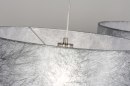 Foto 30624-13: Hanglamp met twee stoffen kappen in zilver