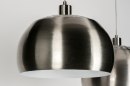 Foto 30632-8 detailfoto: Dubbele hanglamp met twee retro lampenkappen van staal