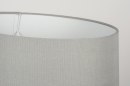 Foto 30690-8 detailfoto: Moderne staande schemerlamp met grijze lampenkap van stof