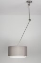 Hanglamp 30721: landelijk, modern, staal rvs, stof #5