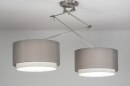 Hanglamp 30722: landelijk, modern, staal rvs, stof #2