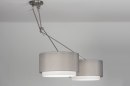 Hanglamp 30722: landelijk, modern, staal rvs, stof #3