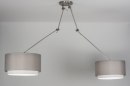 Hanglamp 30722: landelijk, modern, staal rvs, stof #4