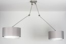 Hanglamp 30722: landelijk, modern, staal rvs, stof #7