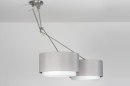 Hanglamp 30722: landelijk, modern, staal rvs, stof #8