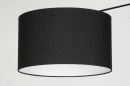 Foto 30738-8: Verstellbare schwarze Hängeleuchte mit Gelenkarm und schwarzem Lampenschirm