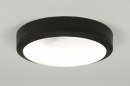 Foto 30763-1 niet_in_feed: Ronde zwarte buitenlamp met dag/nacht sensor led lamp