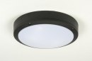 Foto 30763-2 niet_in_feed: Ronde zwarte buitenlamp met dag/nacht sensor led lamp