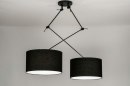 Hanglamp 30764: modern, stof, metaal, zwart #2