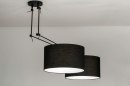 Hanglamp 30764: modern, stof, metaal, zwart #3