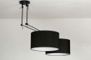 Hanglamp 30764: modern, stof, metaal, zwart #6