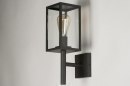 Foto 30772-5: Moderne, zwarte, lantaarn voorzien van een LED-lamp en schemerschakelaar. 
