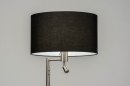 Foto 30775-3 niet_in_feed: Staande leeslamp met stoffen lampenkap en led leeslampje