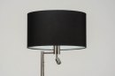 Foto 30775-7 niet_in_feed: Staande leeslamp met stoffen lampenkap en led leeslampje