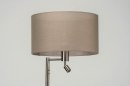 Foto 30777-7 niet_in_feed: Staande lamp met stoffen kap en extra leeslamp 