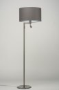Foto 30778-6: Stehleuchte mit grauem Stoffschirm und zusätzlichem LED-Leselicht
