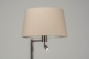 Foto 30779-4 niet_in_feed: Staande lamp met stoffen kap en extra leeslamp 