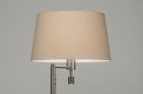 Foto 30779-5 niet_in_feed: Staande lamp met stoffen kap en extra leeslamp 