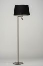 Foto 30781-6 niet_in_feed: Staande lamp met stoffen kap en extra leeslamp 