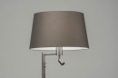 Foto 30782-3 niet_in_feed: Staande lamp met stoffen kap en extra leeslamp 