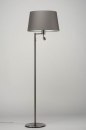 Foto 30782-6 niet_in_feed: Staande lamp met stoffen kap en extra leeslamp 