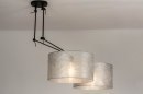 Hanglamp 30803: modern, stof, metaal, zwart #3