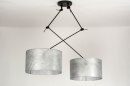 Hanglamp 30803: modern, stof, metaal, zwart #4
