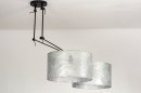Hanglamp 30803: modern, stof, metaal, zwart #6