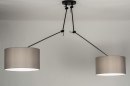 Hanglamp 30807: modern, stof, metaal, zwart #2