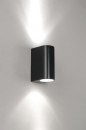 Wandlamp 30813: modern, metaal, zwart, mat #1