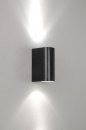 Wandlamp 30813: modern, metaal, zwart, mat #2