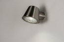 Wandlamp 30816: modern, staal rvs, metaal, staalgrijs #2