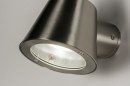 Wandlamp 30816: modern, staal rvs, metaal, staalgrijs #6