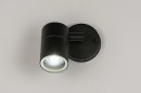 Wandlamp 30828: modern, staal rvs, metaal, zwart #4